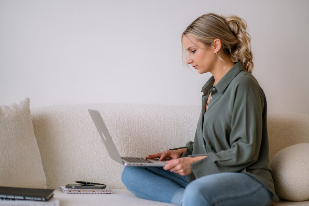 Planning what pages a small business website should have on a laptop